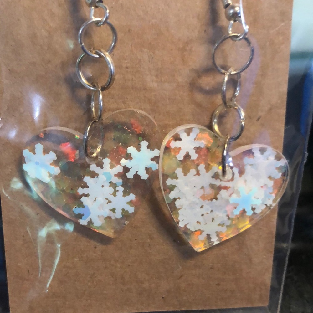 Noel glitter hearts